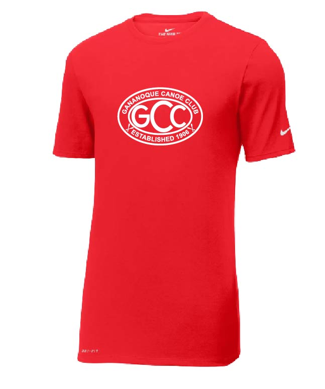 GCC NIKE Dri FIT COTTON POLY Shirts Short Sleeve Red Medium