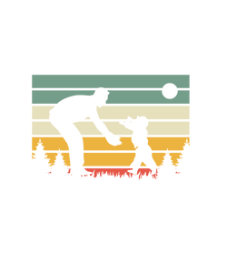 Father's Day Tshirt with Square Retro Sunset