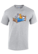 Tabletop Bellhop Cats Jumping on a Bed Tshirt