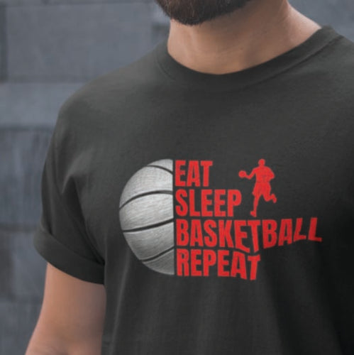 Eat Sleep Basketball Repeat tshirt