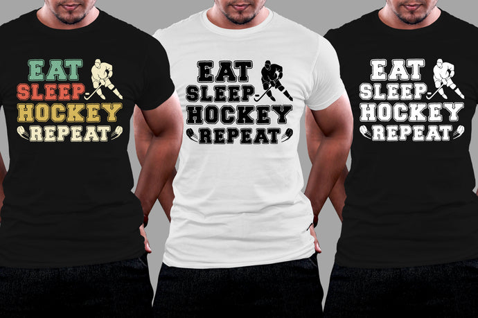 Eat Sleep Hockey Repeat Tshirt