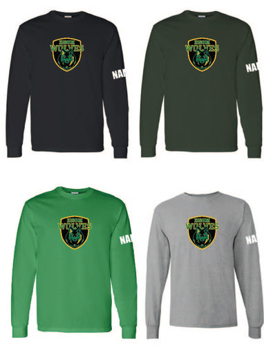 Holy Name of Mary Wolves Logo Long Sleeve Tshirt