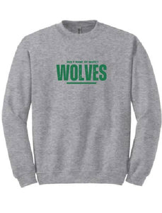 ***NEW*** HNOM Wolves Distressed Logo Crew Neck Sweater