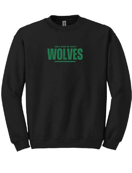 ***NEW*** HNOM Wolves Distressed Logo Crew Neck Sweater