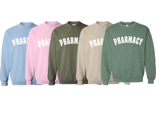 PHARMACY Embroidered Twill Crew Neck Sweater