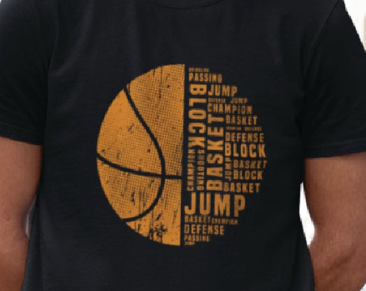 Basketball Graphic Word tshirt