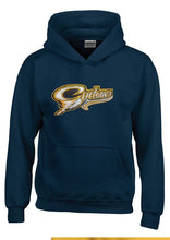 NAVY hoodie with Carleotn Place CYCLONES logo in twill and embroidered