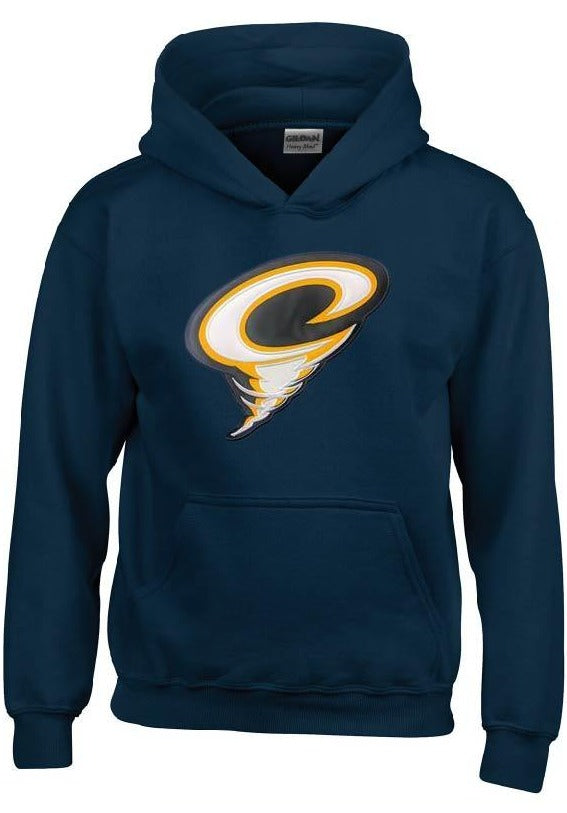 Navy hoodie with CYCLONES cyclone 