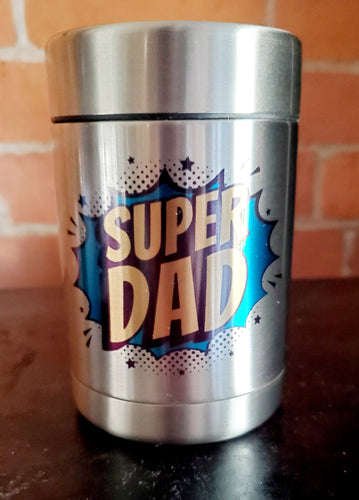 Super Dad Sublimated Stainless Steel Can Cooler