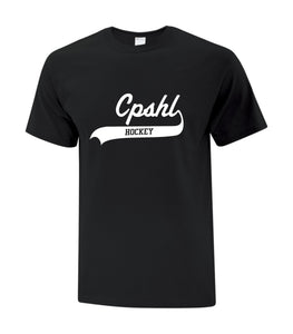 Black CPSHL T-Shirt with sport tail logo