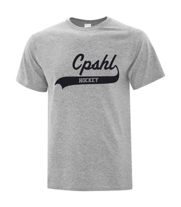 Grey CPSHL T-Shirt with sport tail logo