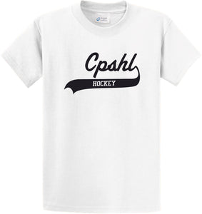 White CPSHL T-Shirt with sport tail logo