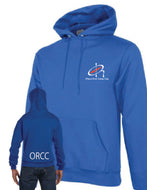 Royal Blue ORCC CHAMPION hoodie with embroidered logo on left chest and ORCC in white on lower back.